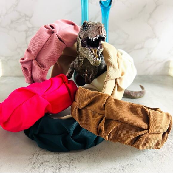 Ruched Fabric "The Sue" Headband Mustard - Picture 4 of 4